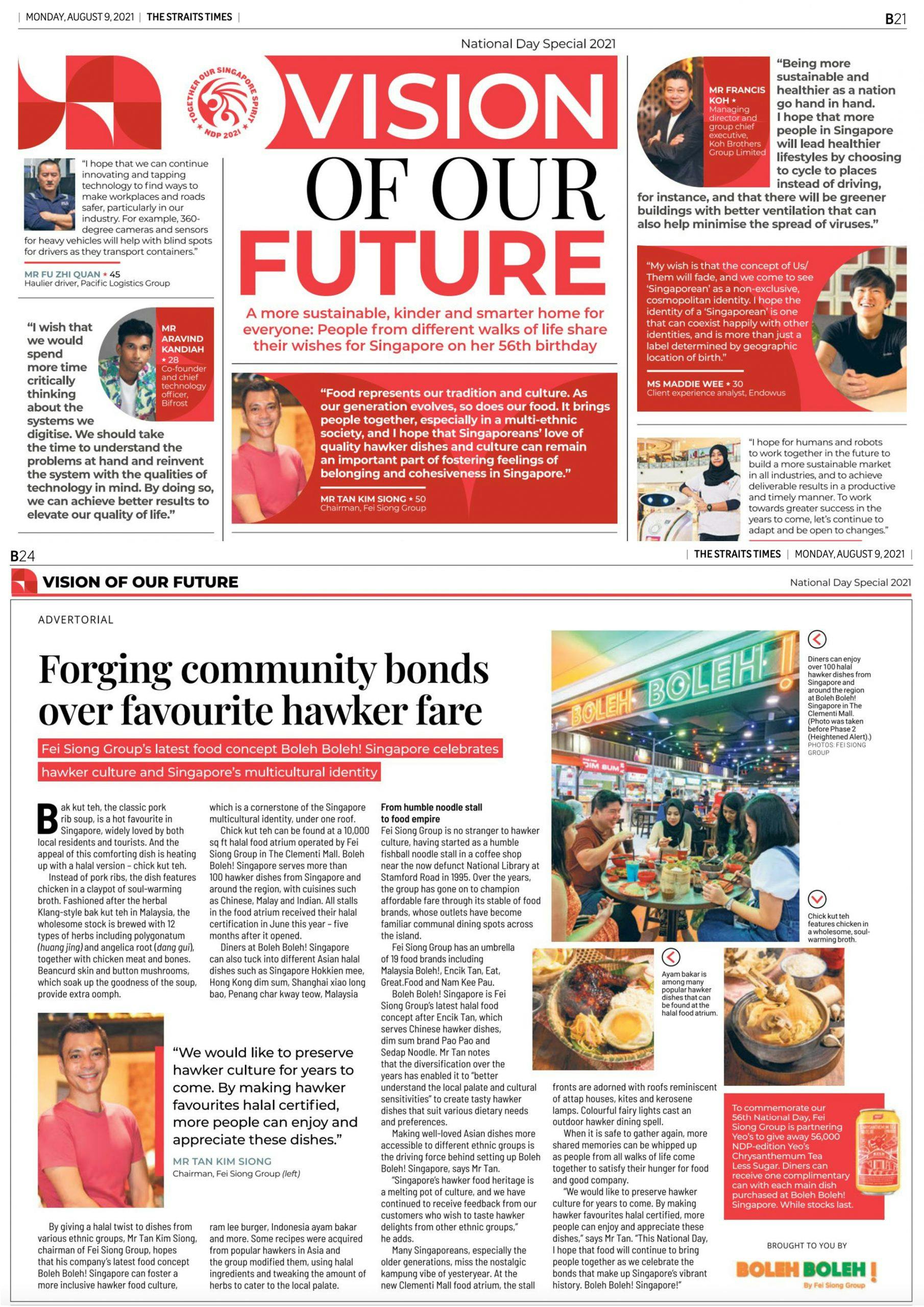 The Straits Times - Forging community bonds over favourite hawker fare